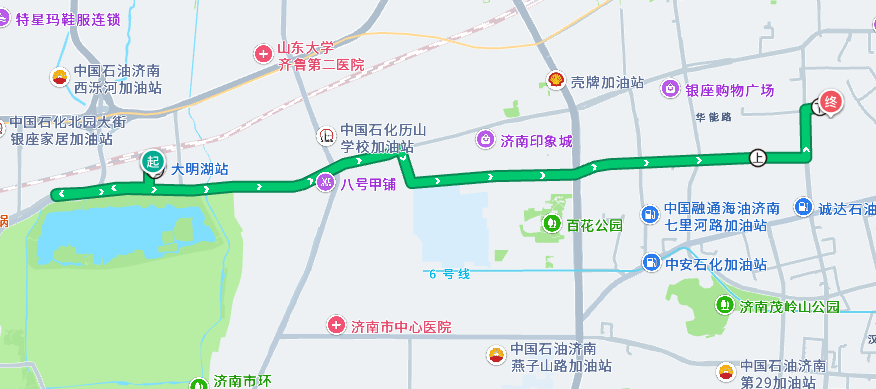 大明湖站到店路线