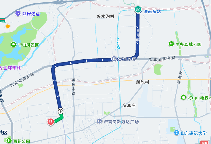 济南东站到店路线