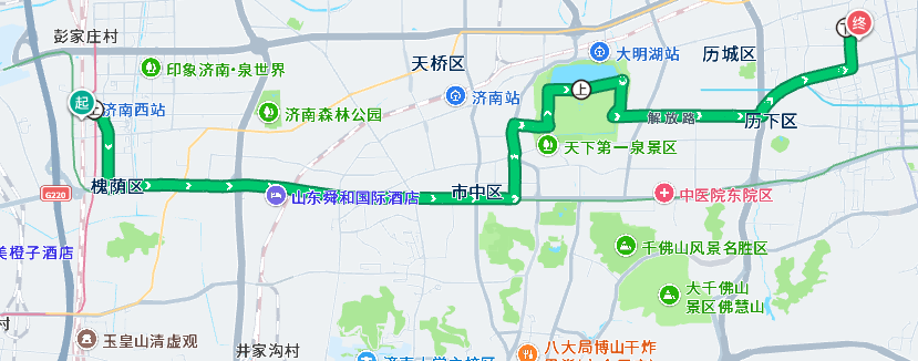 济南西站到店路线
